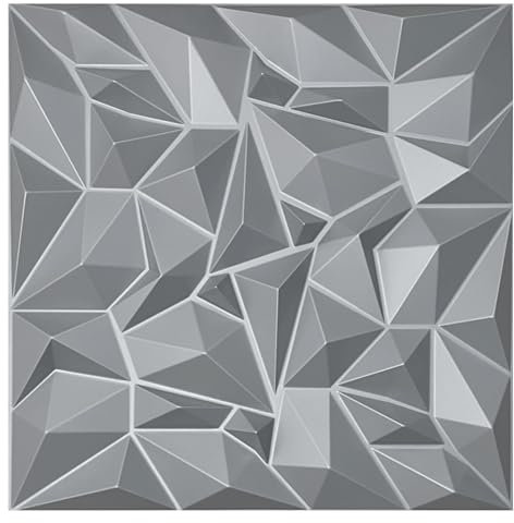 Paneles 3D de plástico PVC, 50 x 50 cm, para salas de juegos, para paredes y techos, 8 unidades, 2 m²