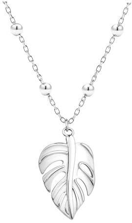 Sofia Milani - Damen Halskette 925 Silber - Blatt Kugel Anhänger - N0792