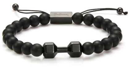 SAILBRACE Armband BLACK GYM BEADED