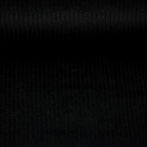 Breitcord Meterware Stretch MARIAN | uni | ab Länge 50cmx142cm Breite (schwarz)