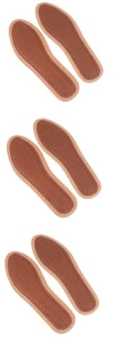 FOMIYES 3 Paare stoßdämpfende Schuhpolster Schuheinlegesohle Einlegesohlen massierende Einlegesohle absorbieren Schweißeinlagen Einlegesohle aus Schaffell Brown