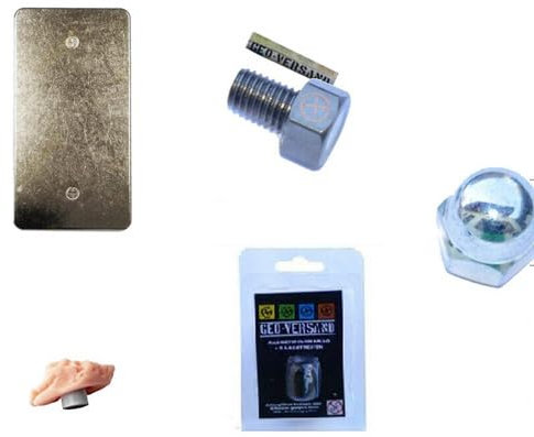 geo-versand 5 x D5 Geocache Versteck Set -Schraube Hutmutter Nano Schnecke Geocaching Paket