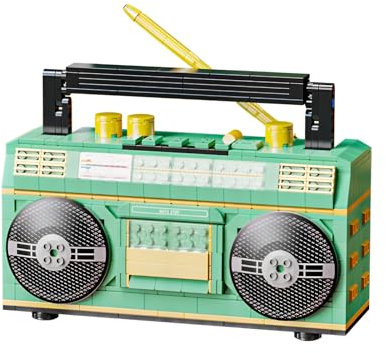 Vintage Radio Building Blocks, Classic Music Player Building Bricks Kit, 719 PCS DIY STEM Radio Model Toys for Adults, Teens Over 6 Years Old