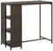 CINDERFUL Bartisch mit Regal Braun 120x60x110 cm Poly Rattan,Stabiler Bartisch mit Stauraumregal aus PERattan und Stahl für Haus, Bar und Restaurant Gartenmöbel & Zubehör Tische