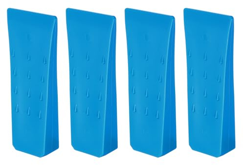 QUARKZMAN Kunststoff Fällkeil 4 Stück ABS Kunststoff Forstkeil 152 mm Blau | Spaltkeil holz Kunststoffkeile Fällkeil Schlagschrauber Fällkeile Baumkeile Holzkeile Forst Zubehör Wald