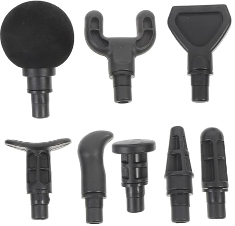 Faszienmassage Aufsatzset 8 Aufsätze für Handmassagegeräte | Silikon und Abs, Ergonomisches Design, für Beine und Oberschenkel, 1 Satz, Schwarz