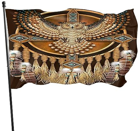 Indianisches Falken-Mandala Fahne Lustige Hofflagge Perfekte Außenbanner Für Lawn Outdoor Indoor 90X150Cm