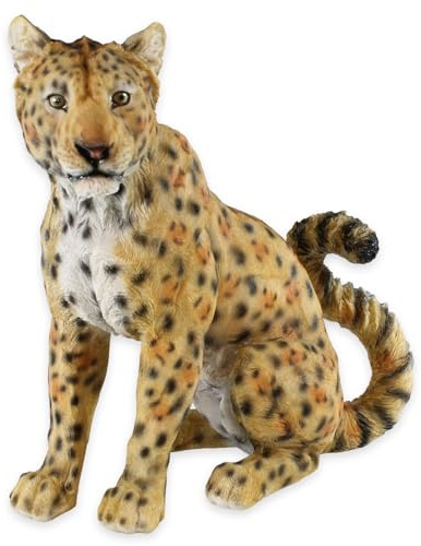 colourliving Panther Figur oder Gepard Figur Lebensechte Wildkatzen Deko für Haus und Garten Gartenfiguren Panther Deko Gepard (Panther sitzend)