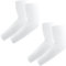 Wanme 2 Pares Mangas para Brazos Mujer Hombre, Mangas del Brazo Protección UV, Manguitos Running Voleibol Bicicleta Deportes Ciclismo Golf, Actividades al Aire Libre (2 Pares Blanco)