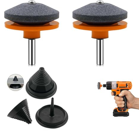 Lawn Mower Blade Sharpener - Aluminum Oxide and Steel, Efficient, Easy to Use, Garden Tool Sharpener for Mower Blades, Trimmers, and More