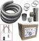 Kit tubo acciaio inox 316 flessibile 5 mt diametro 80 mm interno liscio a norma CE EN 1856 2 canna fumaria