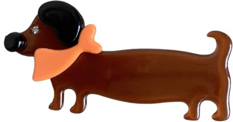 Divertida pinza para el pelo de perro salchicha para mujeres y niñas, pinza de pelo de acetato de moda, herramienta de peinado, clip lateral decorativo para estudiantes
