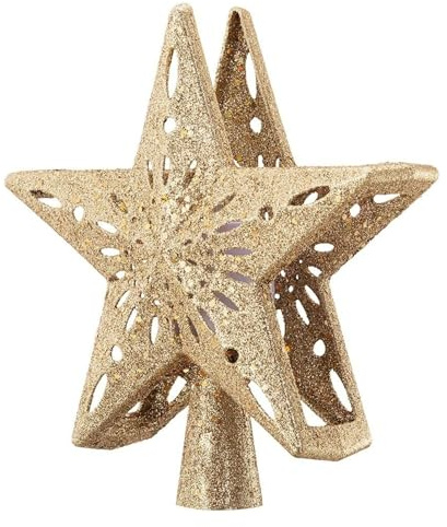 Puntale per albero di Natale FlakeLite – proiettore a fiocchi di neve rotanti | LED luminoso, facile da installare, crea un’atmosfera natalizia magica