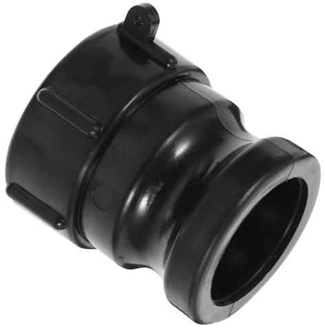 Beatifufu Adattatore Rapido Cam da 2 Pollici in Abs Anello di Tenuta e Design Filettato per Raccordi Serbatoi Ibc, Connettore per Tubo da Giardino Nero
