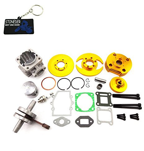 STONEDER Kit de Culasse doré 44 mm pour Moteur 2 Temps 47 CC 49 CC Mini Dirt ATV Quad Pocket Bike 4 Roues