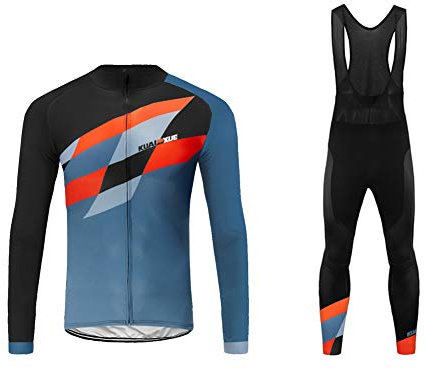 UGLY FROG MTB Winter Radtrikot Fahrradbekleidung Set Langarm Winddicht Herren Thermische Fleece mit 20D Polster Hosen
