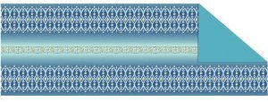 Ludwig Bähr 10 x Tonkarton 220g/qm 49,5x68cm Bordüren türkis