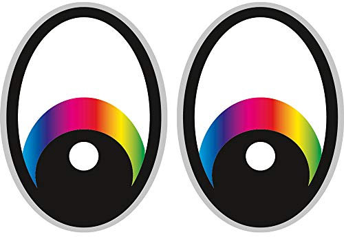 Augen Regenbogen Saugroboter,Aufkleber,Staubsauger Roboter,Sticker,Eye,Stickers,Mähroboter Grau Rasenmäher Mähroboter
