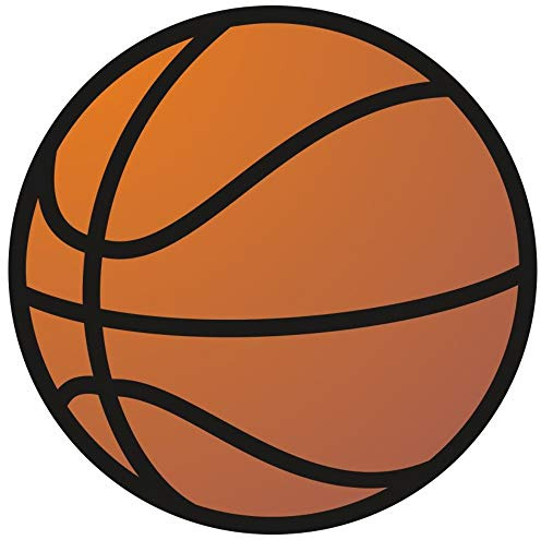 Samunshi® Basketball Aufkleber Sticker Autoaufkleber Scheibenaufkleber - 15x15cm mehrfarbig