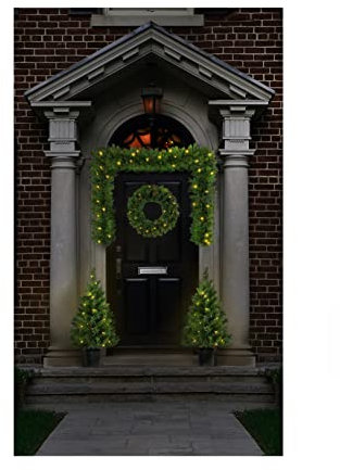 Premier Decorations Pre-Lit Christmas Door Set