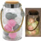 Dekovita Dekoglas 5l H:30cm Korkdeckel inkl. Tronje 10 LED-Lichterkugeln 4h-Timer Lichterkette Pink Grau Warm-Weiß