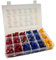 1200 Teile Kabelschuhe Set Isolierte Klemmen Stecker Ringklemmen Flachstecker Stoßverbinder Schnellverbinder Sortiert in Kunststoff-Box