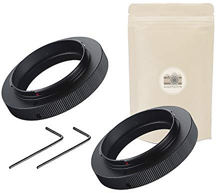 X2 T2 EOS ∞ BAGUE D'ADAPTATION OBJECTIF T2 VERS BOITIER Canon EOS EF EFS Adaptateur 100% Métal Infini conservé Compatible toutes montures Canon EOS EF