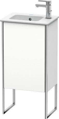 Duravit XSquare Waschtischunterbau stehend 41,0 x 28,9 cm, 1 Tür, Anschlag rechts, 1 Glasfachboden, für Waschtisch ME by Starck 072343, Farbe (Front/Korpus): Weiß Hochglanz Dekor - XS4440R2222