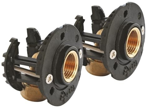 SOMATHERM FOR YOU, Kit de fixation robinetterie Douche/Bain - Raccords à compression F15/21 pour tube PER Ø12 - Installation rapide sur plaque de plâtre 9,5 à 25mm - Résistant et étanche