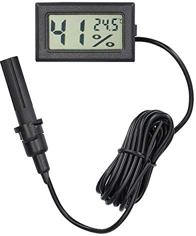 mumbi mini Thermometer Hygrometer Thermo-Hygrometer Luftfeuchtigkeit Temperaturmesser mit Fühler 3m