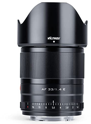 VILTROX 33mm F1.4 E Obiettivo Messa a fuoco automatica APS-C Grande apertura Prime Obiettivo per fotocamera Sony E Mount A5000 A5100 A6000 A6300 A6400 A6500 A6600 NEX-6 A7 A7S A7C A7Ⅱ A7RⅡ A7Ⅲ A7RⅢ