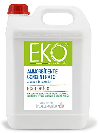 EKO Ammorbidente Lavatrice Ecologico IPOALLERGENICO senza profumo 5L - 250 lavaggi