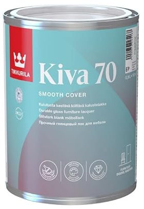 TIKKURILA Kiva 70 – Glanzlack für Holzmöbel, Zierleisten, Türen und Fenster – 1 Liter