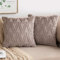 MIULEE 2er Set Wolle Kissenbezüge Dekokissen Polyster Sofakissen Dreieck Weich Couchkissen Kissenbezug Zierkissenbezug mit Verstecktem Reißverschluss für Wohnzimmer Schlafzimmer Sandfarbe 50x50cm