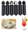 YEJAHY Mini moldes de silicona para cubitos de hielo, moldes con tapas, estrechos y largos, fáciles de empujar y reventar, hace 6 paletas de botella de agua (negro)