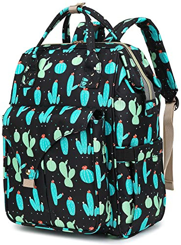 Mimfutu Kaktus Rucksack Damen 15,6 Zoll Laptop Rucksack Schulrucksack Mädchen Teenager für Schule Arbeit Uni Studenten Lehrer Business Büro