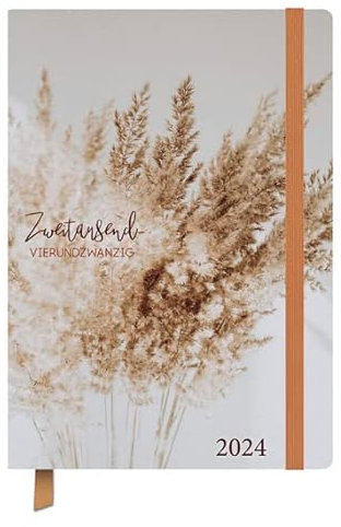 Terminkalender Classic Timer Trockenblumen - Kalender 2024 - Korsch-Verlag - Eine Woche auf zwei Seiten - Terminplaner - 13 cm x 18,5 cm