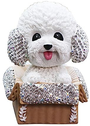 URFEDA Wackelkopf Hunde Auto Armaturenbrett Dekoration Lustig Hund Wackelkopf Spielzeug Auto Schüttelnder Wackelkopf Nette Tier Dekofigur Auto Innendekoration Tischdeko Home Büro Geschenk