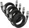 EBXYA XLR Cable XLR Male to Female Cable 5M 4Pack Microphone Cable 3-Pin Balanced DMX Cable XLR Patch Cable