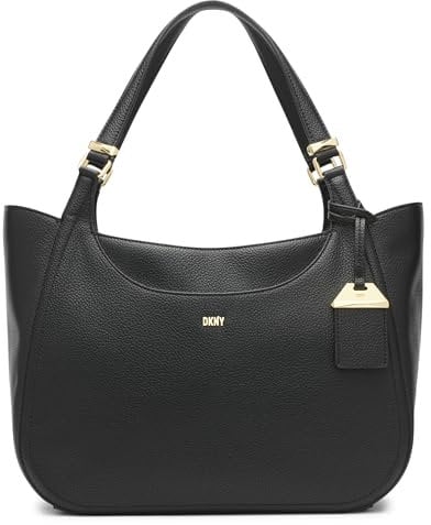 DKNY Damen R34bab07 Tragetasche, Schwarz/Gold