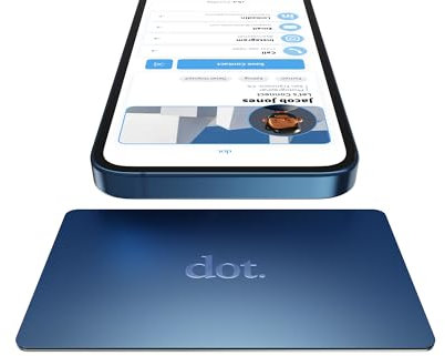 dot. Card Metal - Digitale Visitenkarte - Tap Kompatibel mit iPhone & Android (Blau)