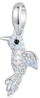925 Sterling Silber Zirkonia Vogel Charm Anhänger für Pandora Armbänder und Halskette