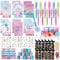 G.C Meerjungfrau Party Mitgebsel Kindergeburtstag mit UV Stift & Notizbuch & Kratzbilder Lesezeichen & Armband, Meerjungfrauen Pinata Give Aways Gastgeschenk Kindergeburtstag Mädchen