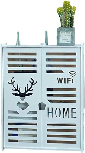 Modem Cover Box Wall Mount Wifi Router Stand For Floor for Wireless WiFi, Games and PS4, TV Storage Wall