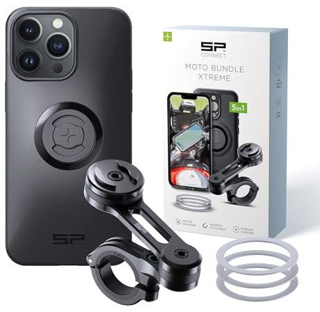 SP CONNECT Moto Bundle Xtreme | SPC+ | Halterung kompatibel mit iPhone 14 Pro Max | Handyhalterung für Motorrad | Handyhalter Smartphone | Zubehör für Motorroller