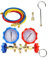 Air Conditioning Tools AC Diagnostic Manifold Gauge Set W/Hose And Hook Kit, Vacuum Pump And Manifold Gauge Set