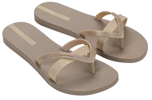 Ipanema Women's Kirei Fem Flip-Flop, Beige Metallic Beige, 4 UK