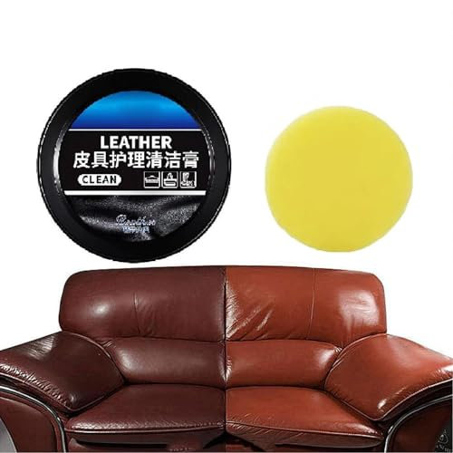 PLGEBR Lederreinigungspflegepaste, Ledersofa, Lederwaren, Paste, Reinigung, wasserlos, Mehrzweckwäsche, D0q0 Fleckenpaste entfernen
