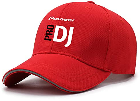 TAYOTU Cap Herren PRO DJ, Stylische Damen und Herren Sonnenhut, Atmungsaktiv Trucker Cap Schirmmütze für Outdoor-Red||One Size