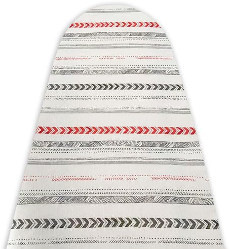 TUOLON Bügelbrettbezug Made in Italy 47 x 140 cm Universal für Dampfbügeleisen praktisch und weich Bügelbrettbezug mit Gummizug Abdeckung - Gestreift